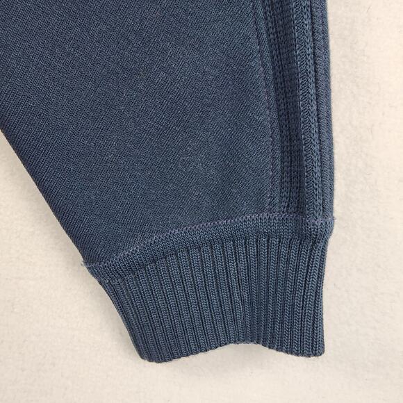 St. Croix VTG Mens Sweater M Navy Blue 100% Wool Cardigan Academia Grandpa EUC - Picture 8 of 11